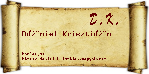 Dániel Krisztián névjegykártya