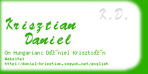 krisztian daniel business card